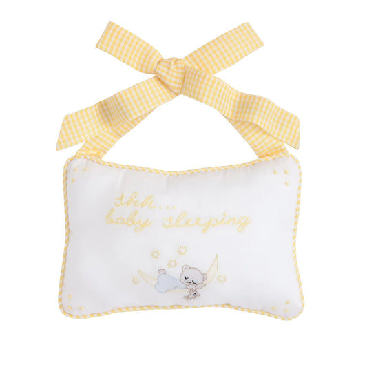 Baby Sleeping Door Pillow- Yellow