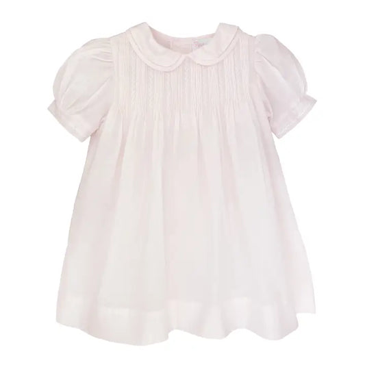 Dress with Pintucks and Feather Stitching