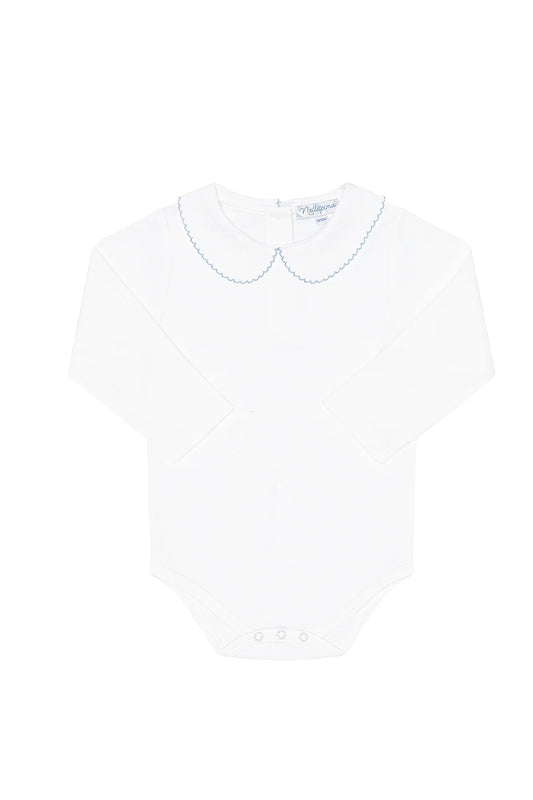 Elise Peter Pan Collar Onesie-Blue