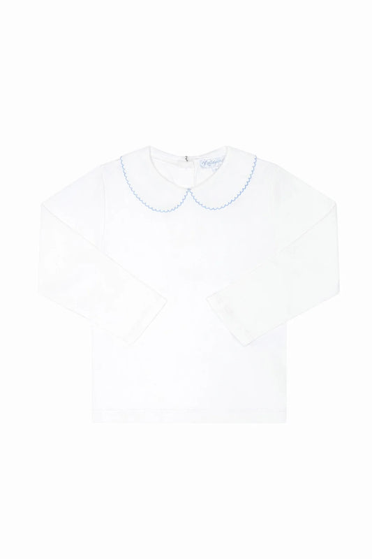 Elise Peter Pan Collar Shirt-Blue
