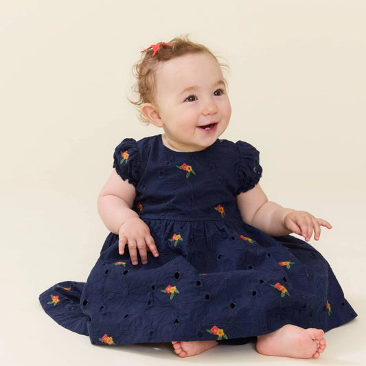 Eliza Dress Set- Eyelet Embroidery