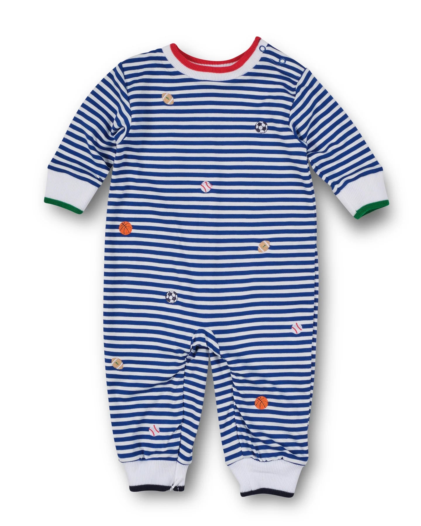 Striped Knit Longall with Sports Balls