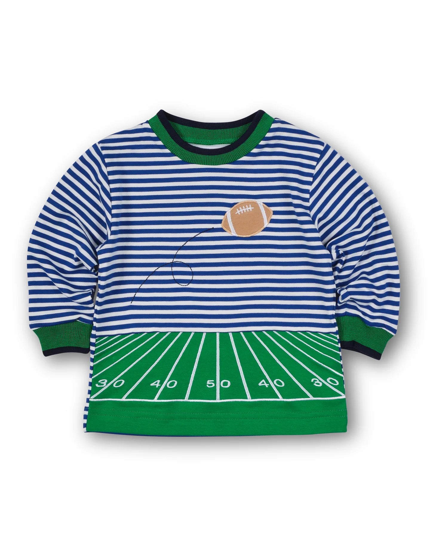 Stripe Knit Shirt with Football Field