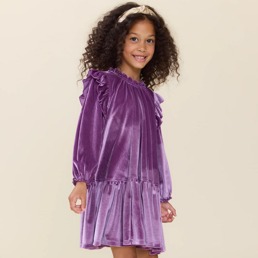 Harper Dress- Lavender Velour