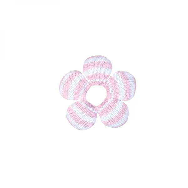 Flower Rattle : Pink 6"