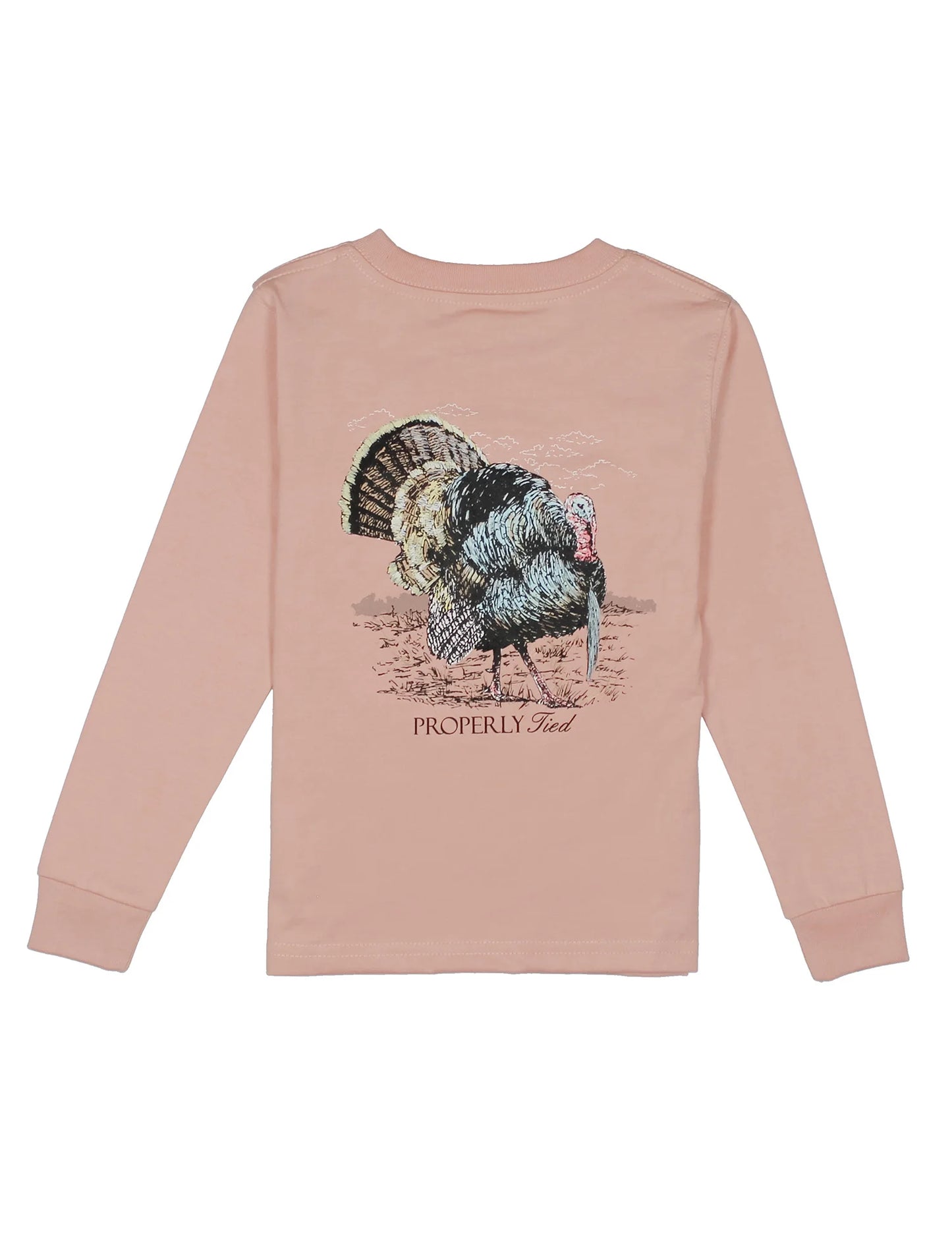 Long Sleeve Tee - Gobbler Peach