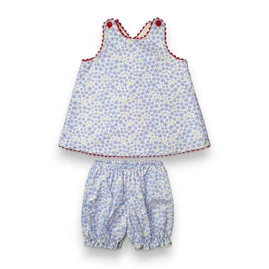 Lucy Sun Set- Red White and Bloom Floral