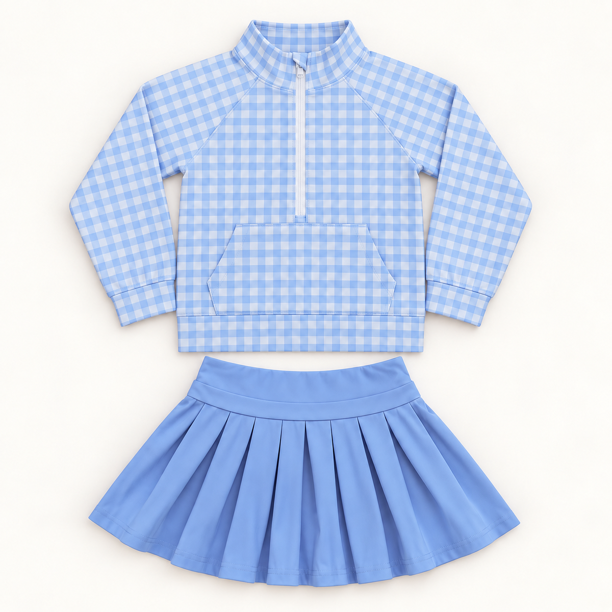 Clara Set in Blue Gingham