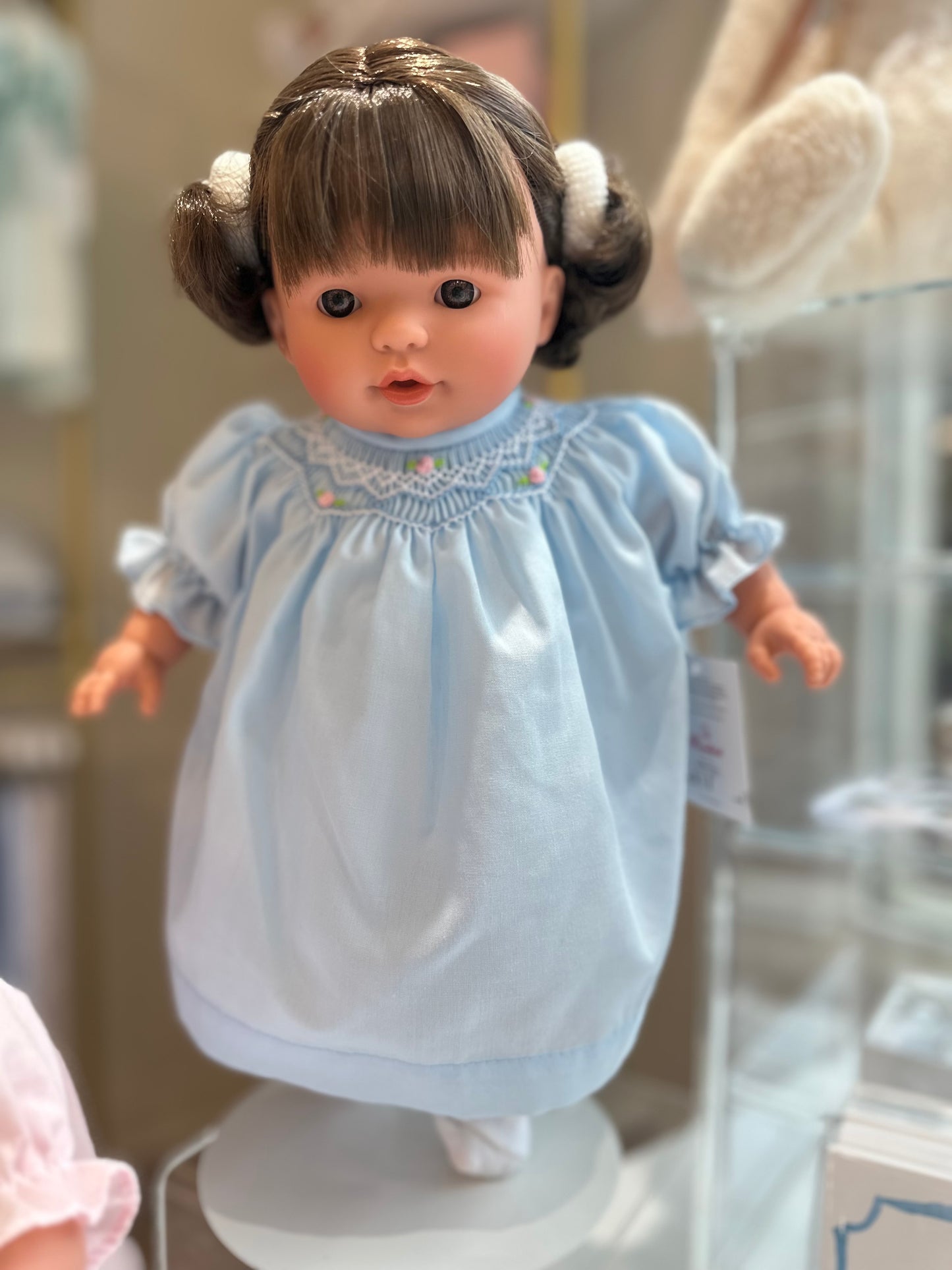 Sarah Doll - Blue Smocked Dress