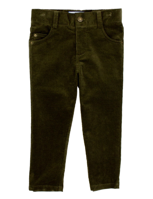 Boys Pinwale Cord Pant - Olive