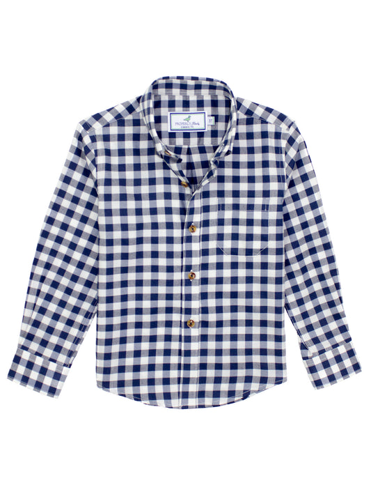 Boys Woodland Sportshirt - Navy Pier