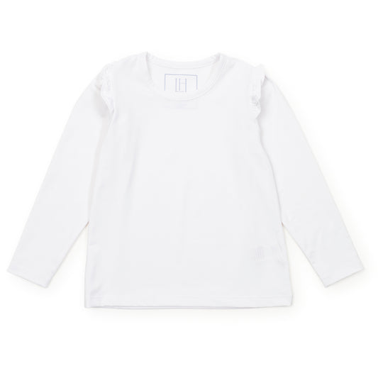 Mia Long Sleeve Performance Top - White