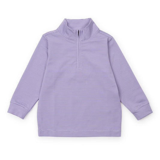 Sam Performance Pullover - Purple Stripes