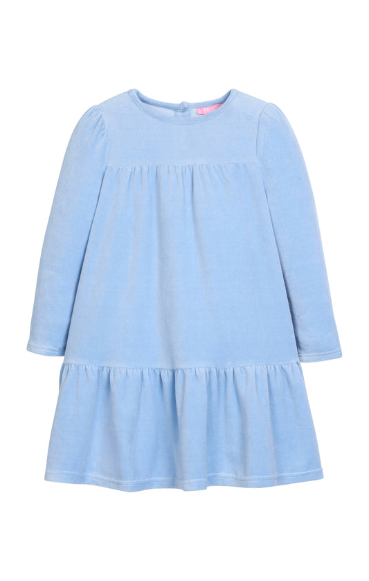 Lisle Dress - Periwinkle Velour