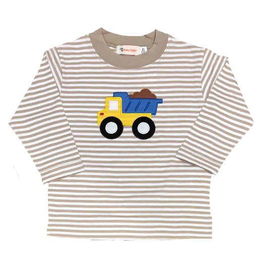 Boys L/S striped T-Shirt/Dump Truck w/Dirt