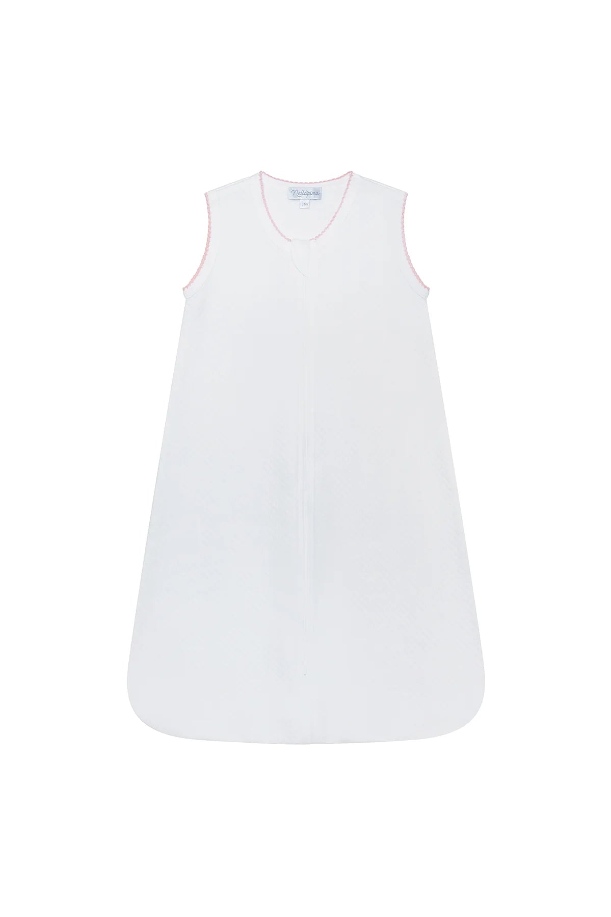 Milano Baby Quilted Sack: Pink Pilcot Trim