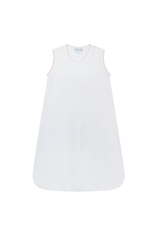 Milano Baby Quilted Sack: Pink Pilcot Trim