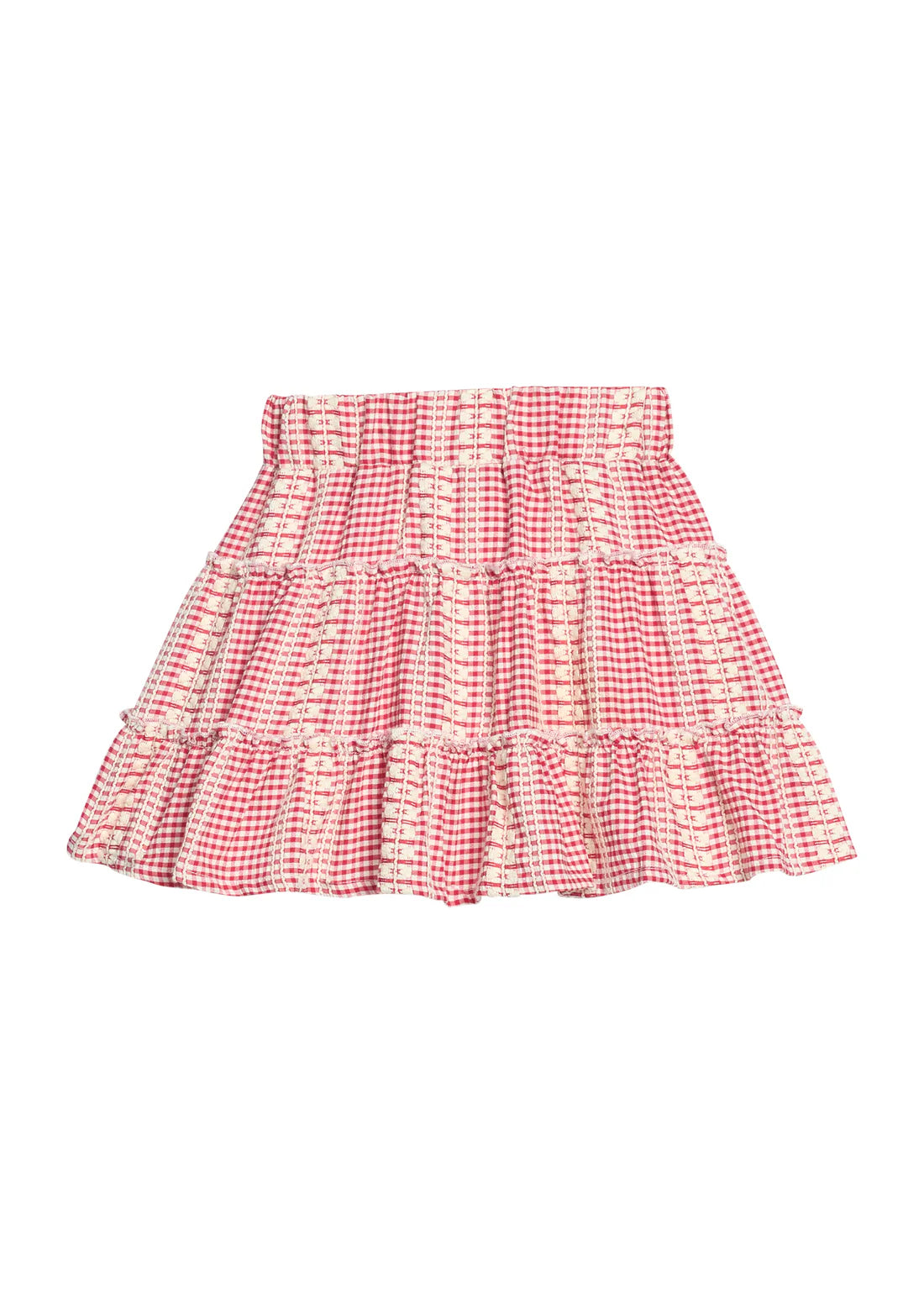 Natalie Skort, Geneva Gingham Crimson
