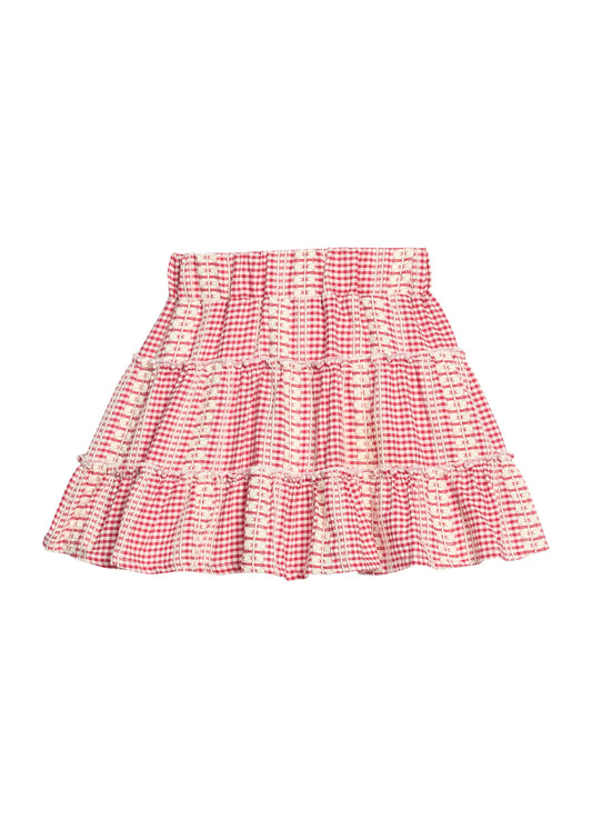 Natalie Skort, Geneva Gingham Crimson