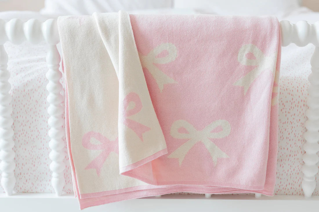 Nursery Blanket- Pink Bow
