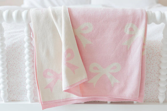 Nursery Blanket- Pink Bow