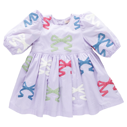 Brooke Dress, Lavender with Bows