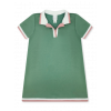 Palmer Polo Dress- Greenfield Green, Pensacola Pink