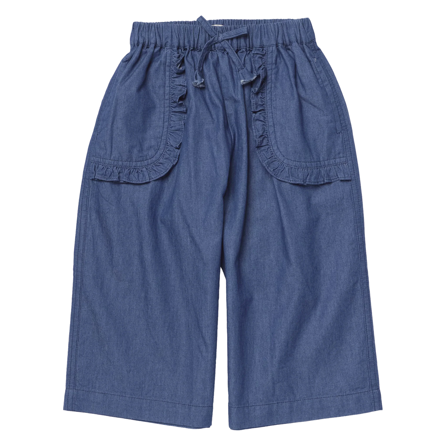 Bailey Ruffle Pant- Chambray