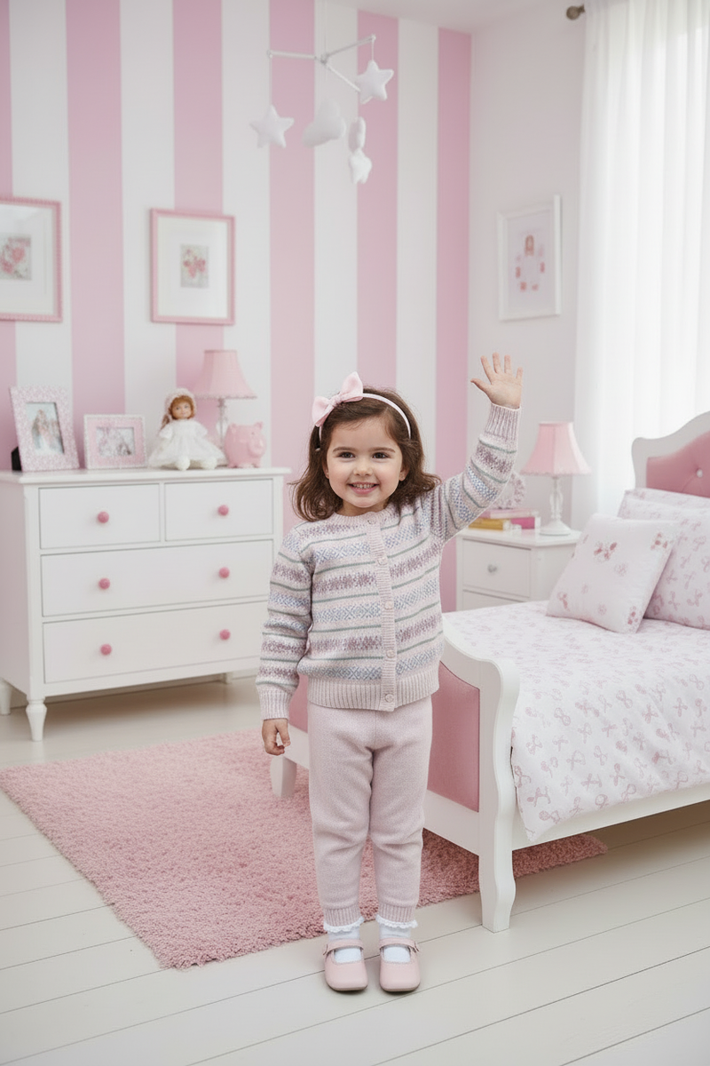 Pink Fair Isle Jogger Set