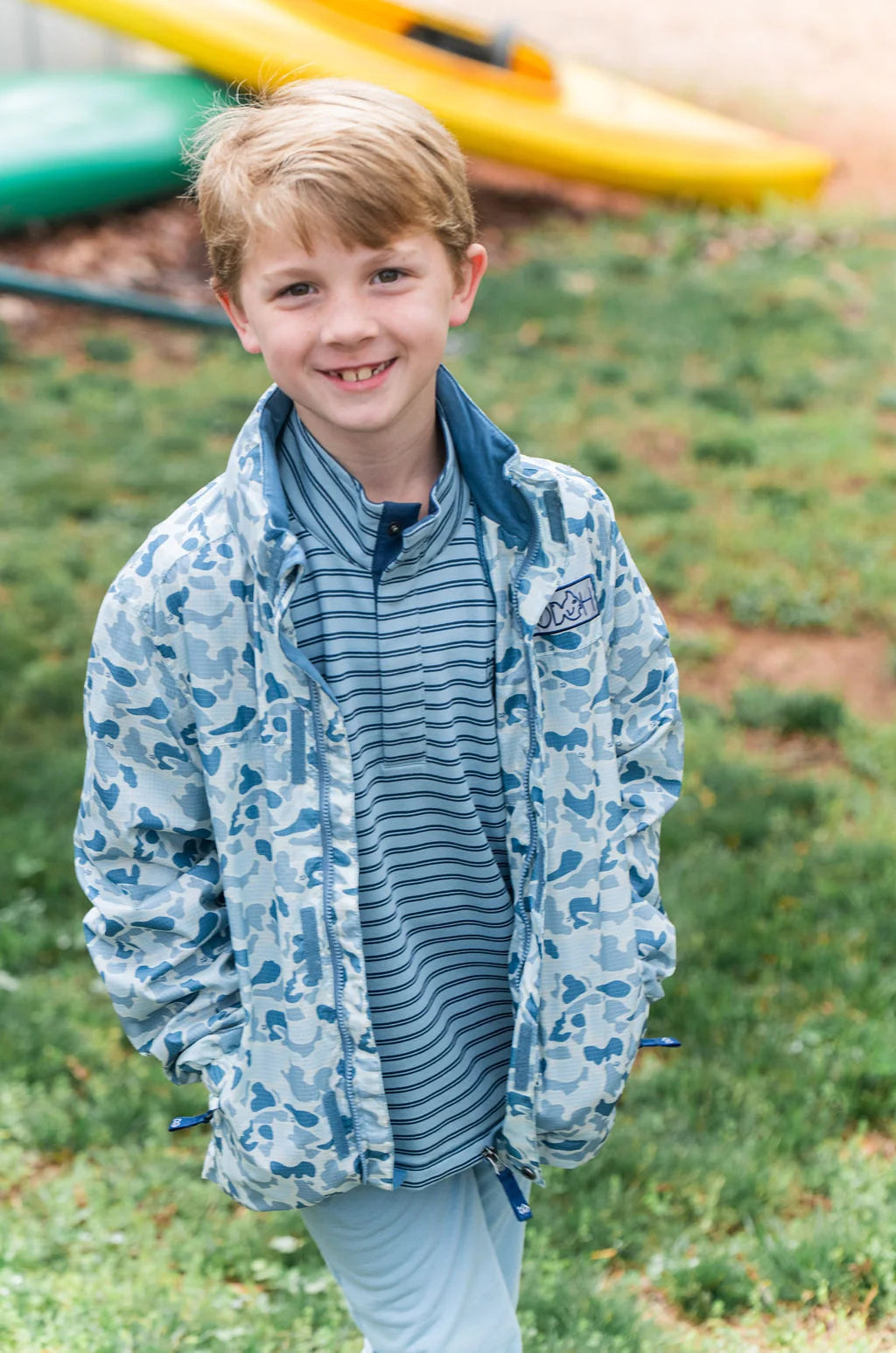 Prodoh Reflective Rain Jacket in Blue Break Point Camo