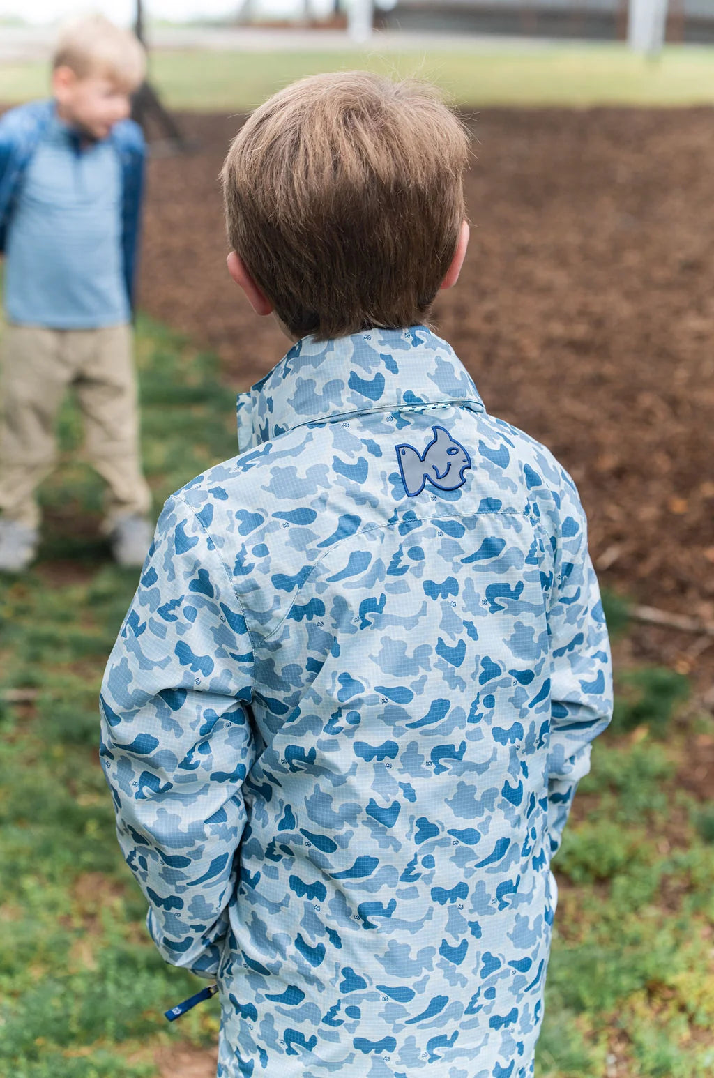 Prodoh Reflective Rain Jacket in Blue Break Point Camo