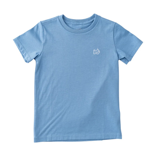 Kids Short Sleeve Cotton T-Shirt-Ashleigh Blue
