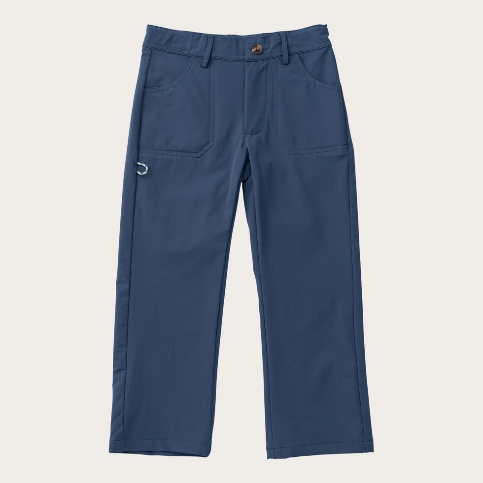 Pro Performance Angler Pant in Navy Blue Peony
