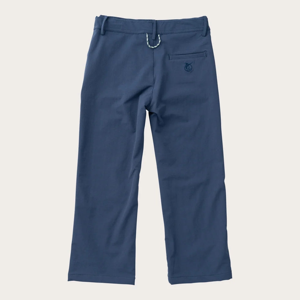 Pro Performance Angler Pant in Navy Blue Peony