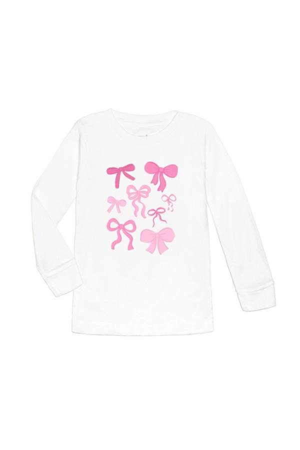 Coquette Bow Doodle Long Sleeve Shirt