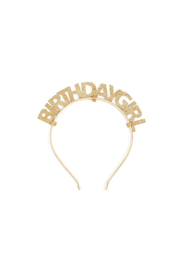 Gold Birthday Girl Headband