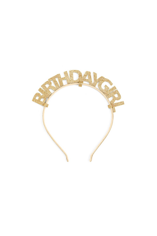Gold Birthday Girl Headband
