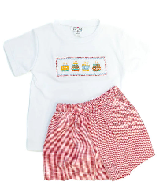 Red Birthday Beau T-Shirt Set