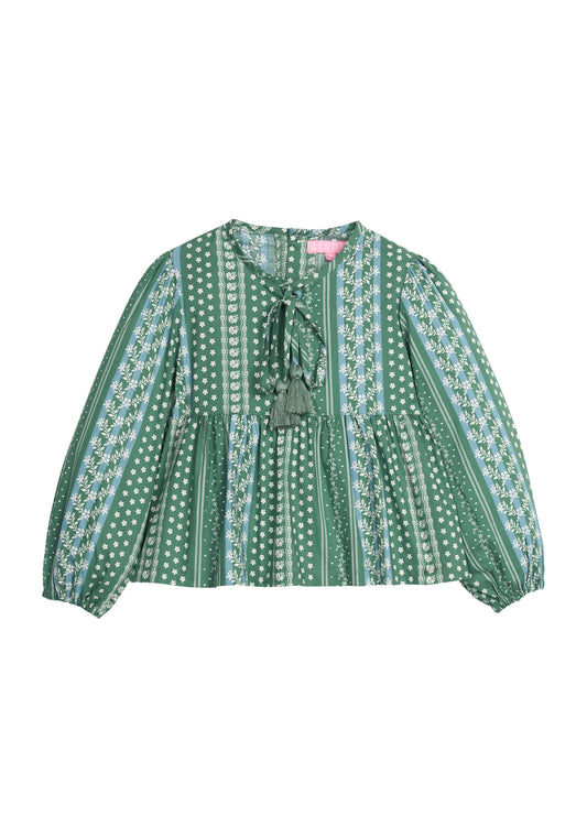 Riviera Top - Fairfield Forest Stripe