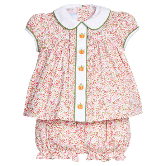 Ruffled Sally Bloomer Set- Pumpkins