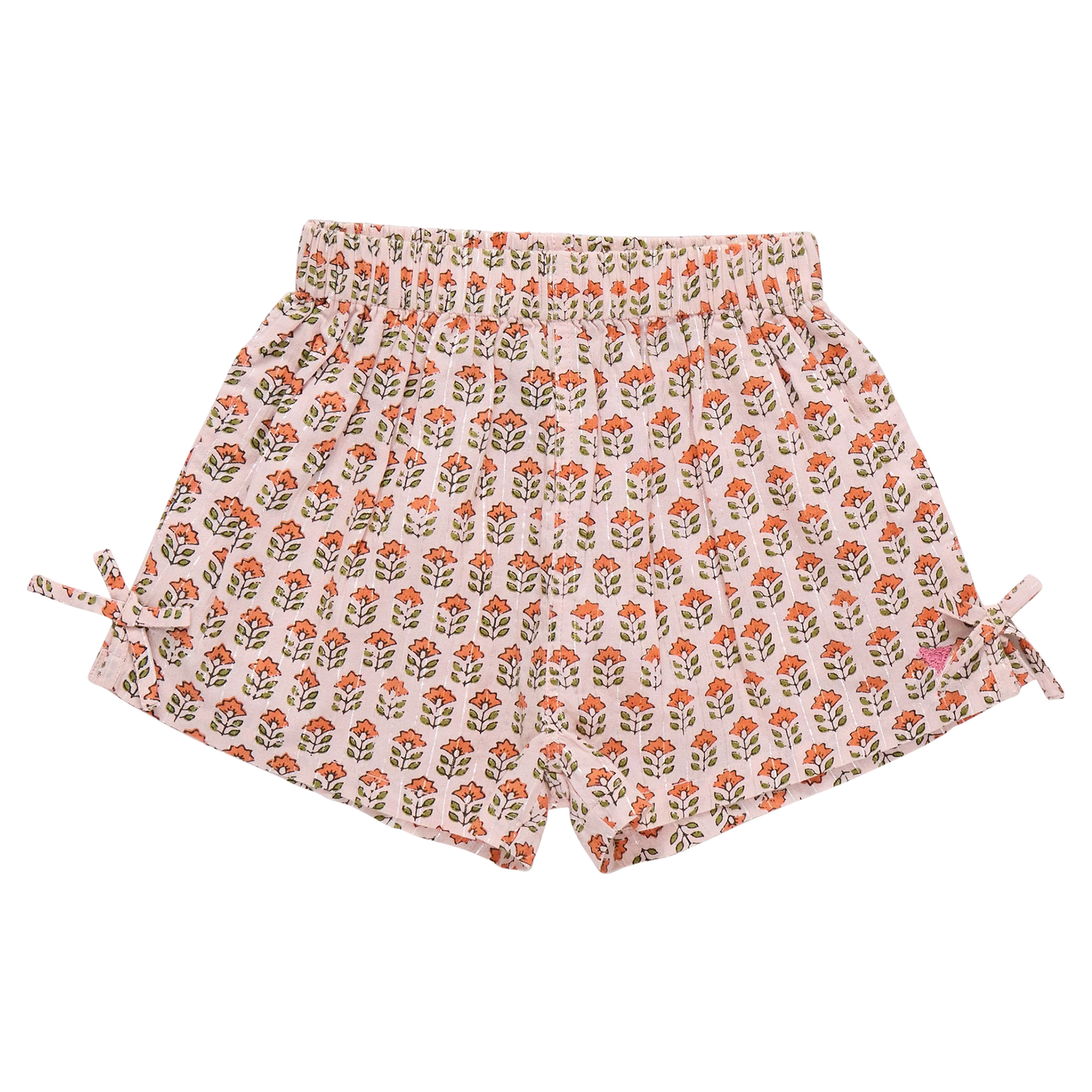 Jules Short - Pink Prairie Block Print