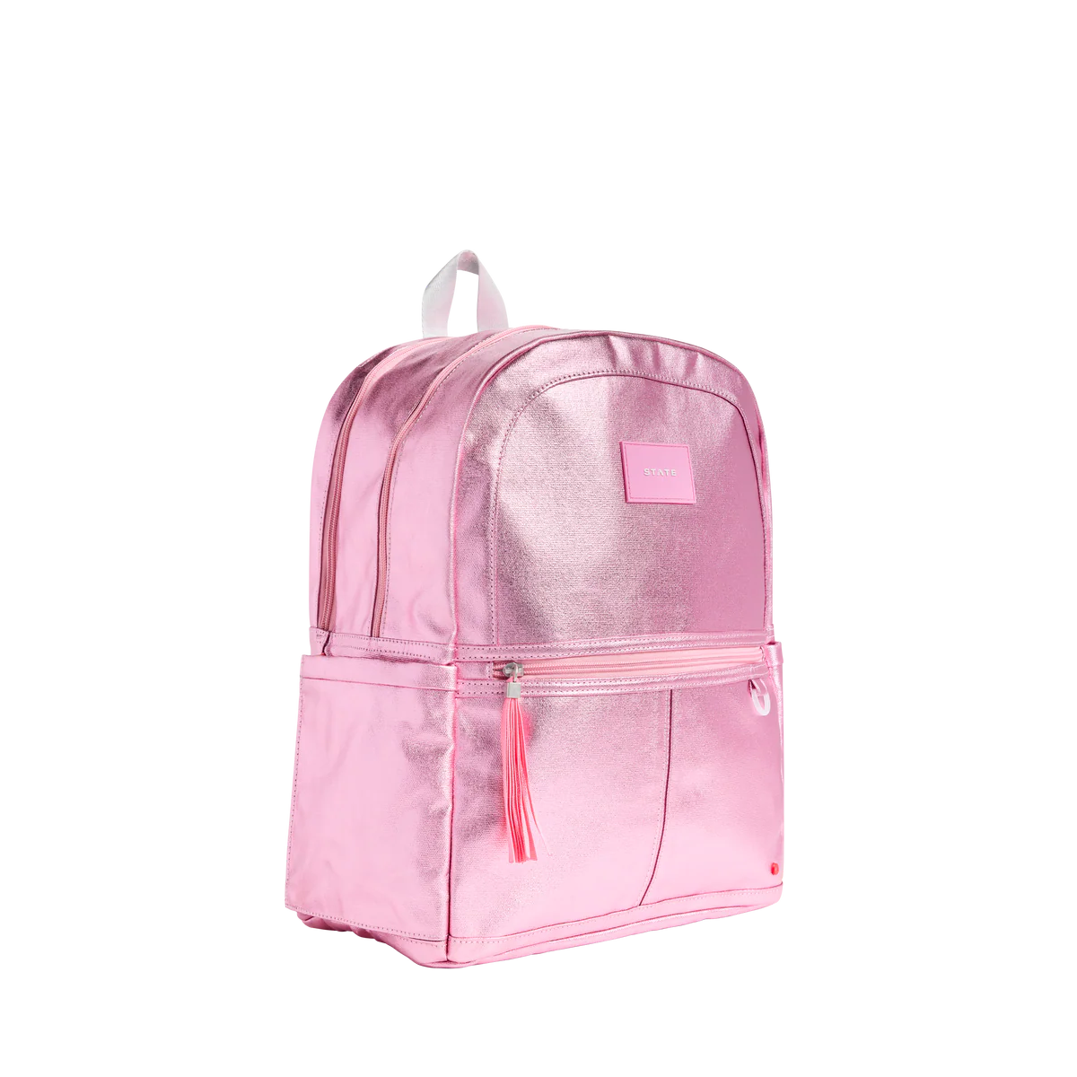 Kane Double Pocket Backpack - Metallic Pink