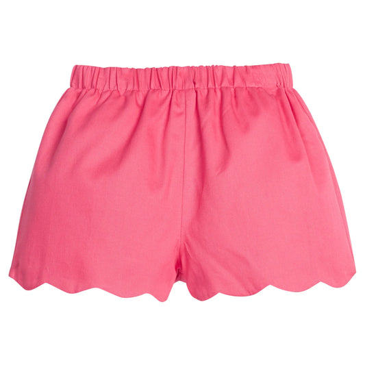 Scallop Short - Hot Pink Twill
