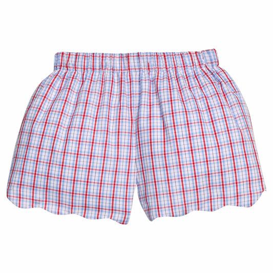 Scallop Short - Patriotic Plaid