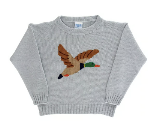 Crewneck Sweater - Duck on Grey