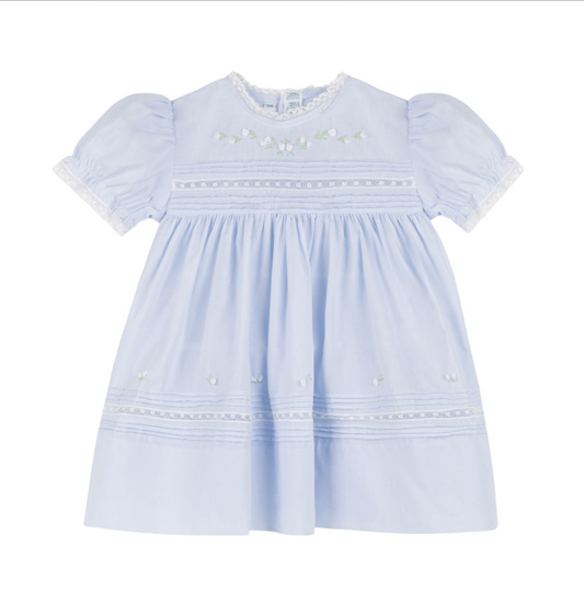 Floral Bullions Dress, Blue