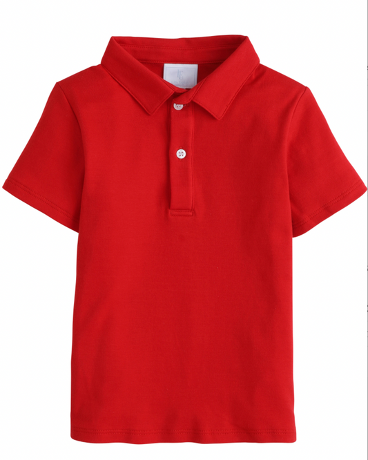 Short Sleeve Polo, Red