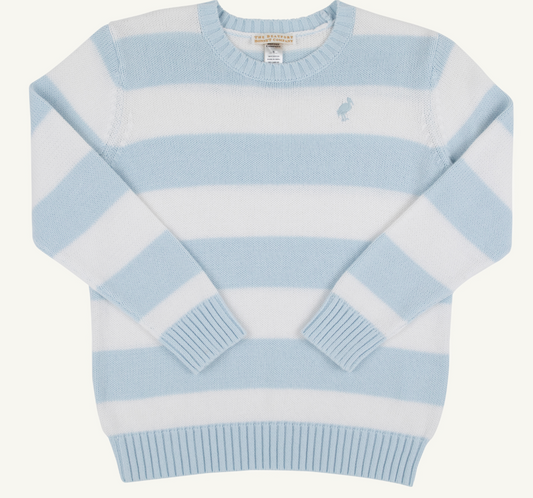 Isaac's Sweater, Blue and White Stripe