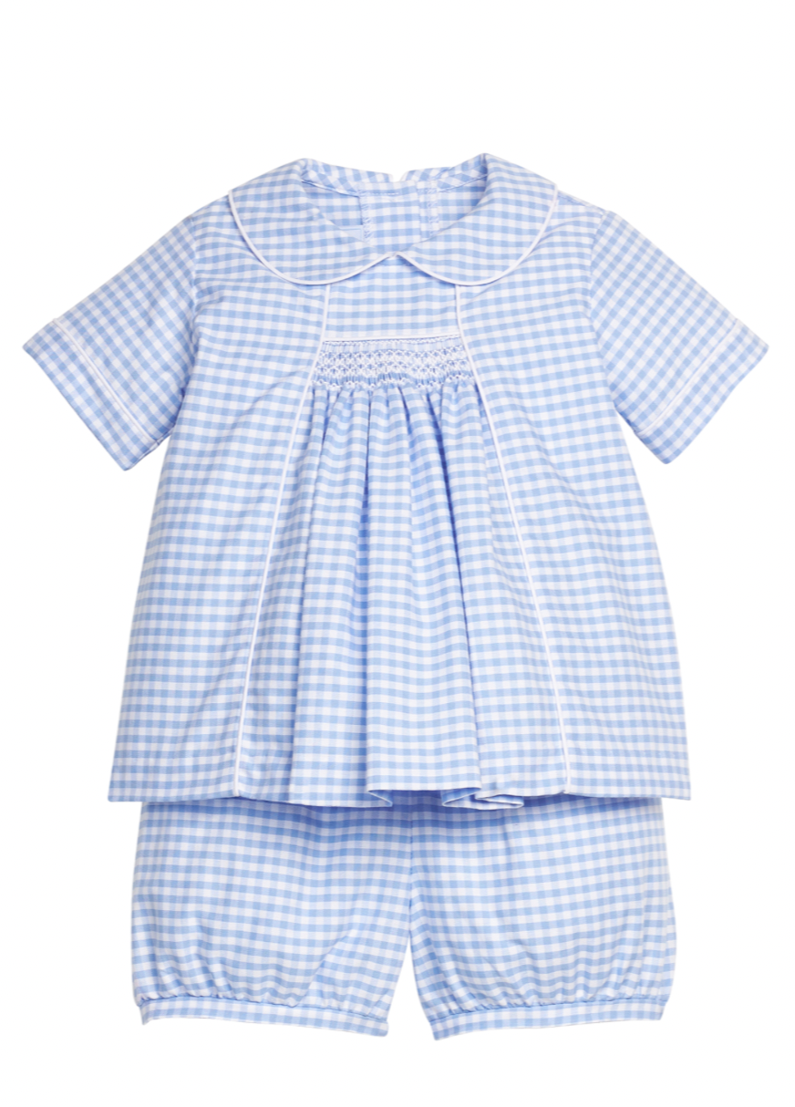 Chest Smocked Short Set - Mayfair Gingham