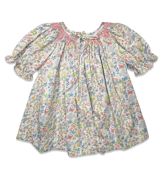 Katie Blouse- Greenville Garden with Butterflies